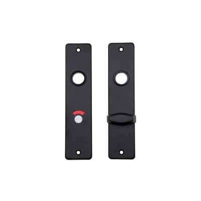 Afbeelding van WC deurbeslag zwart kortschild 63/8 Per Set
