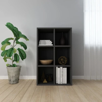 Afbeelding van Boekenkast/dressoir 66x30x97,8 cm bewerkt hout zwart