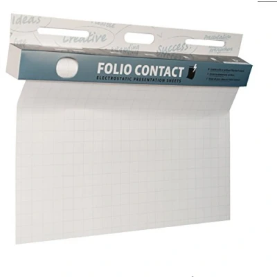 Afbeelding van NOPAR Folio Contact Conferentiebord: de elektrostatische folie voor vergaderborden hecht zonder gereedschap op bijna alle oppervlakken, wit, 25 vellen/vel 60 x 80 cm