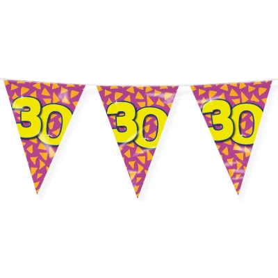 Afbeelding van Vlaggenlijn slinger 30 jaar party 10 meter