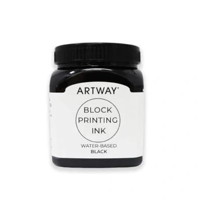 Afbeelding van Artway Hoogwaardige blokinkt 250 ml zwart ideaal voor reliëf, blok en lino afdrukken