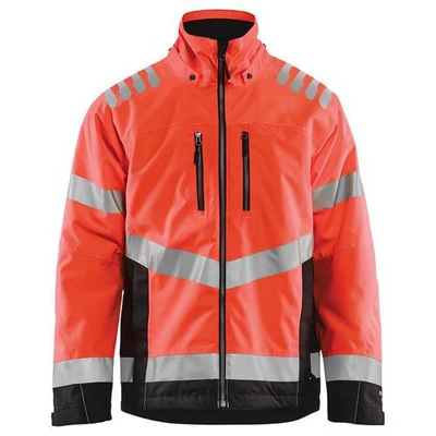 Image de Veste hiver haute visibilité rouge fluorescent/noir, respirant