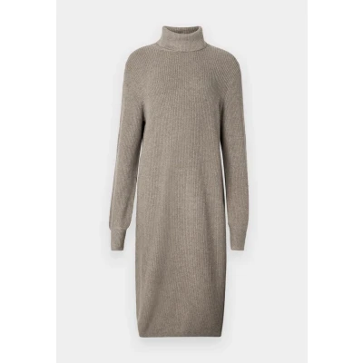 Afbeelding van Object Objmalena ROLL NECK Gebreide jurk, Dames, Maat: 38, Fossil melange