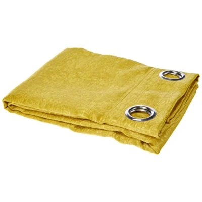 Image de Rideau a oeillets 140 x 240 cm occultant velours frappe opacia Jaune