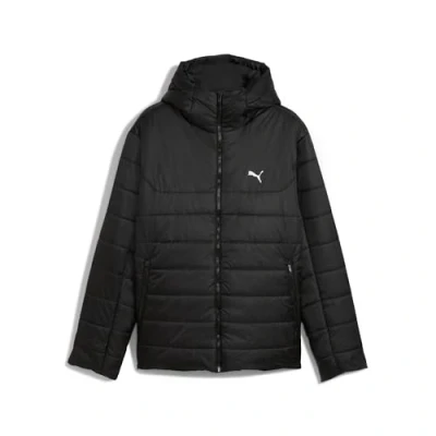 Afbeelding van Essentials gewatteerd jack met capuchon voor Heren, Zwart, Maat M PUMA