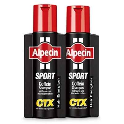 Afbeelding van Alpecin Sport CTX Cafeïne shampoo, 2 stuks, 250 ml, voor sportieve inspanningen, energie sterk haar, haarverzorging mannen, Made in Germany