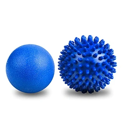 Image de URAQT Balle de Massage, 2PCS Boules Pour le Massage des Tissus Profonds du Dos, Spiky D&#039;exercice Détendre en Profondeur Points Tension