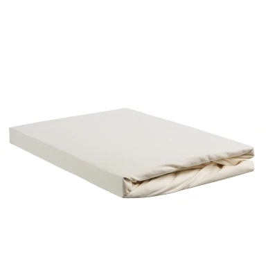 Afbeelding van Hoeslaken percale katoen Beddinghouse Offwhite