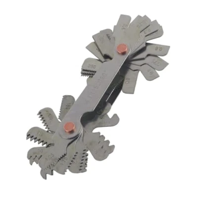 Afbeelding van 52 stuks draadsnijmeter roestvrij staal schroevendraaier pitchmeter 60 en 55 graden schroefdraad plug gage mesgereedschap metrisch + imperiaal (52 stuks) (metrisch