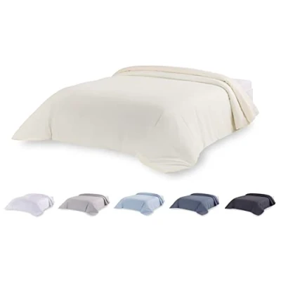 Afbeelding van Todocama Microvezel dekbedovertrek voor extra zacht dekbed (beige bed 105/120 180 x 220 cm).