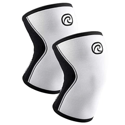 Afbeelding van Rehband Rx Kniebeschermers 7 mm, Gewichtheffen, Powerlifting, kleur: wit 1 paar, maat XS