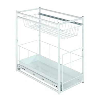Image de Wenko 2767010100 tablette coulissante 2 compartiments dimensions 47,5 x 24 28 cm
