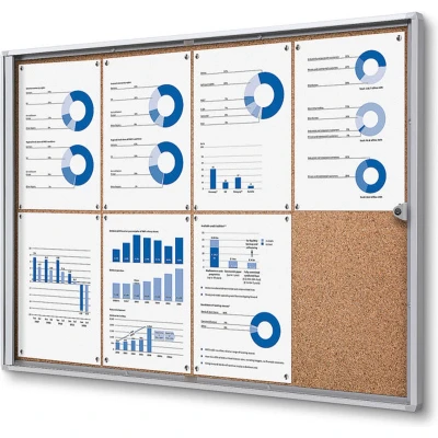 Afbeelding van Indoor Vergrendelbaar Kruk Notitiebord Economy SCXS 8x A4 Syna SCXSC8XA4