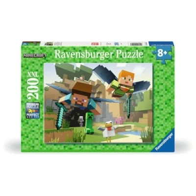 Afbeelding van Ravensburger Kinderpuzzel 12004144 Minecraft puzzel voor kinderen vanaf 8 jaar, met 200 stukjes in een (200 onderdelen)