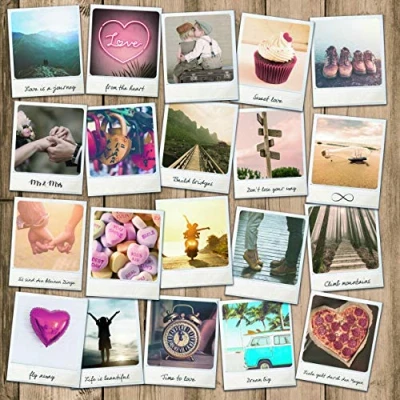 Afbeelding van WeddingTree 52 ansichtkaarten bruiloft vintage set 9x11 cm voor weken creatief huwelijksspel gastenboek gastengeschenk