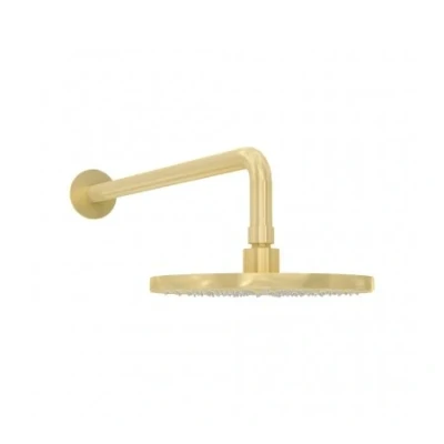 Afbeelding van Waterevolution Flow hoofddouche 200mm met muuraansluiting Light Gold T1641WGE