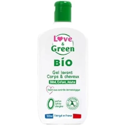 Image de Love &amp; Green Gel Lavant Corps/Cheveux Bio 0% 500 ml Fabriqué en France
