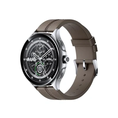 Image de Montre connectée Xiaomi Mi Watch 2 Pro Bluetooth 46 mm Argent avec bracelet Cuir Marron