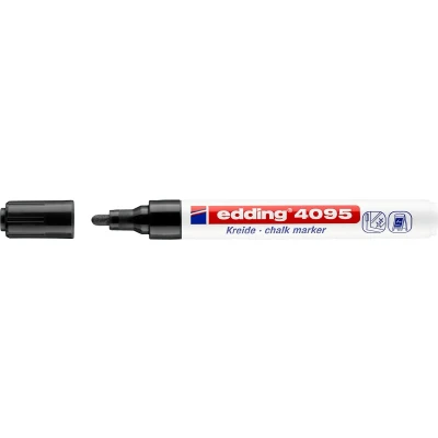 Afbeelding van edding 4095 kalk / window marker zwart 1ST 2 3 mm 4 4095001