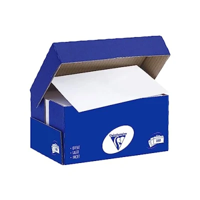 Afbeelding van Clairefontaine Ref. 1600C 250 enveloppen DIN D 110 x 220mm zonder venster Clairalfa 90 g/m² Kleur: wit (171 CIE)