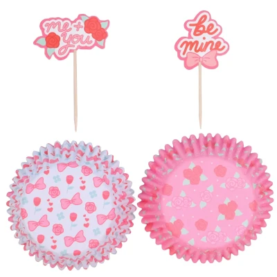 Afbeelding van PME Cupcake Set Mijn Valentijn 24st.