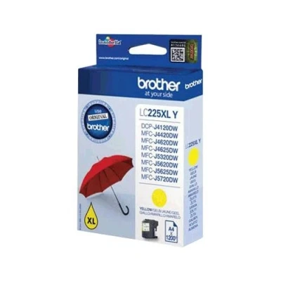 Image de Cartouche d&#039;encre Brother LC225XLYBP Jaune