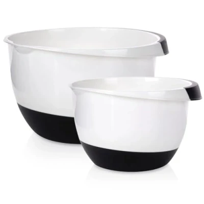 Afbeelding van Excellent Houseware Beslagkom/mengkom/roerkom 2x stuks kunststof wit