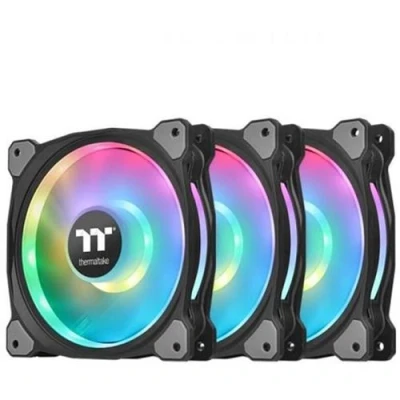 Image de THERMALTAKE Riing Duo 14cm RGB TT Premium / Pack de 3 Ventilateur 140mm pour boitier