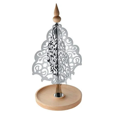 Afbeelding van Alessi Marcel Wanders Dressed for X Mas Kerstornament 18/10 RVS Beukenhout