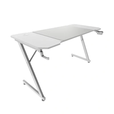 Afbeelding van MARSGAMING MGD X140, gamingbureau, ergonomisch design, koolstofvezeloppervlak, metalen frame, XXL muismat, hoofdtelefoon en drankhouder, kabelbeheer, gamingbureau 140 x 60 cm