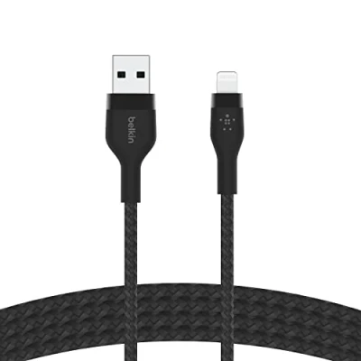 Afbeelding van Belkin Usb a/lightning kabel Boost Charge Pro Flex 1 M Zwart (caa010bt1mbk)