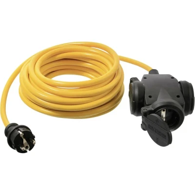 Afbeelding van AS Schwabe 61456 Stroom Verlengkabel 16 A Geel 10.00 m AT N07V3V3 F 3G 1,5 mm²