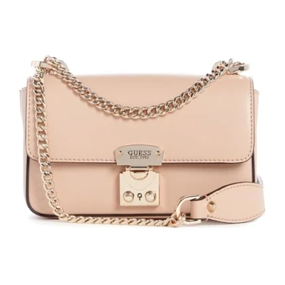 Afbeelding van Guess Eliette MINI Schoudertas, Dames, Maat: One Size, Light beige