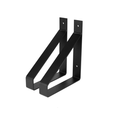 Afbeelding van Marcellis Industriële plankdrager Voor plank 20cm mat zwart staal incl. bevestigingsmateriaal + schroefbit type 1