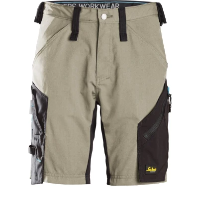 Afbeelding van Snickers 6112 LiteWork, 37.5 Korte Werkbroek Khaki/Zwart