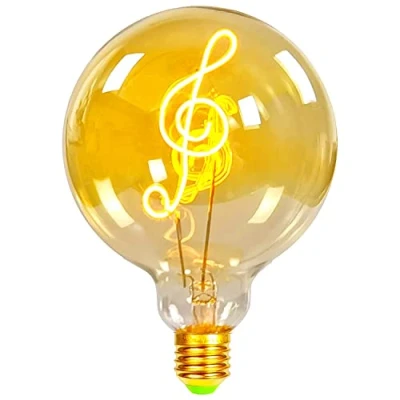 Afbeelding van TIANFAN Vintage ledlampen, 4 W, dimbaar, muziek, decoratief, 220/240 V, E27, tafellamp, lamp