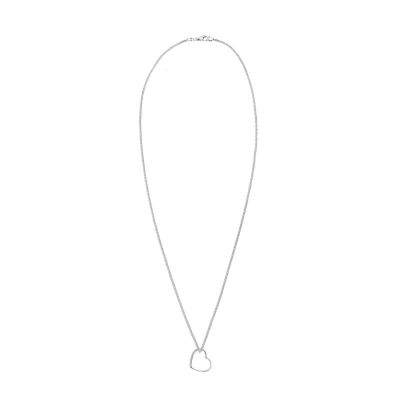 Afbeelding van Elli Heart Pendant Ketting, Dames, Maat: 45, Silber
