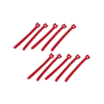 Afbeelding van Kortpack Klittenband Cable Ties 10 Stuks . Rood. 200 X 12.5mm. Rood (10 Stuks)