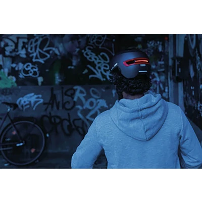 Afbeelding van Abus HUD Y Fietshelm LED Achterlicht Grijs (M 54 58)