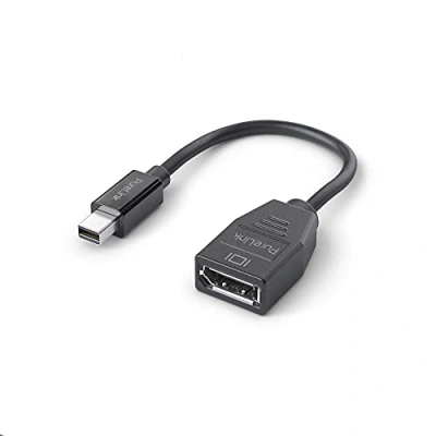 Afbeelding van PureLink Mini DisplayPort naar adapter, 4K Ultra HD 60Hz, bandbreedte 21,6 Gbit/s, vergulde aansluitingen, 0,15 m, zwart