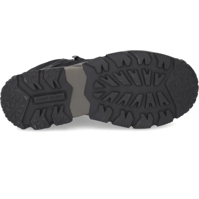 Afbeelding van Josef Seibel Philippa 50 Veterboots, Dames, Maat: 40, Schwarz Leer en textiel