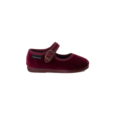 Afbeelding van Pisamonas Babies Velours Boucle Dorée Vieillie Taille 22 Couleur Bordeaux