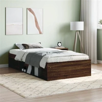 Afbeelding van vidaXL Bedframe bruin eikenkleur 90x190 cm