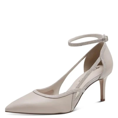 Afbeelding van Tamaris Klassieke pumps, Dames, Maat: 38, Ivory comb Leer en textiel