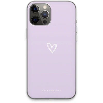 Afbeelding van Case Company® hoesje geschikt voor iPhone 13 Pro Max Klein hartje paars Soft Cover Telefoonhoesje Bescherming aan alle Kanten en Schermrand