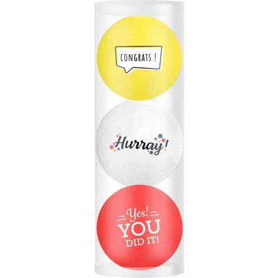 Afbeelding van Golfballen Gift Set Yes You Did It! Hurray Congrats!