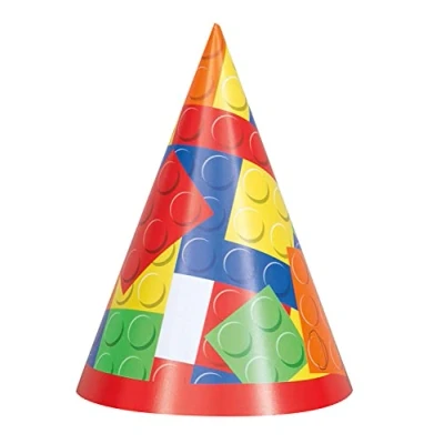 Afbeelding van Hoedjes Lego Party Time 8 stuks