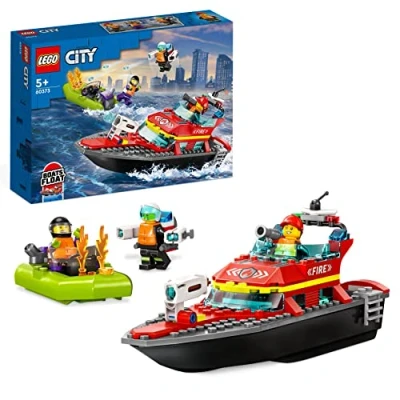 Image de LEGO® City 60373 Le bateau de sauvetage des pompiers