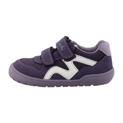 Afbeelding van Lurchi Jamin Barefoot Unisex Sneakers laag voor kinderen, Maat: 33, Purple/flieder Veloursleer
