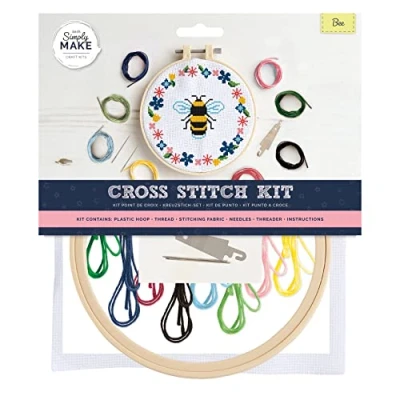 Afbeelding van Simply Make Cross Stitch Kit Bee (DSM 106168)